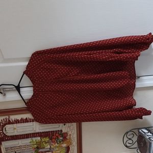 Blouse Long Sleeve. Pumpkin/Brown/Orange Color. Size XL. Pet/Smoke free home.